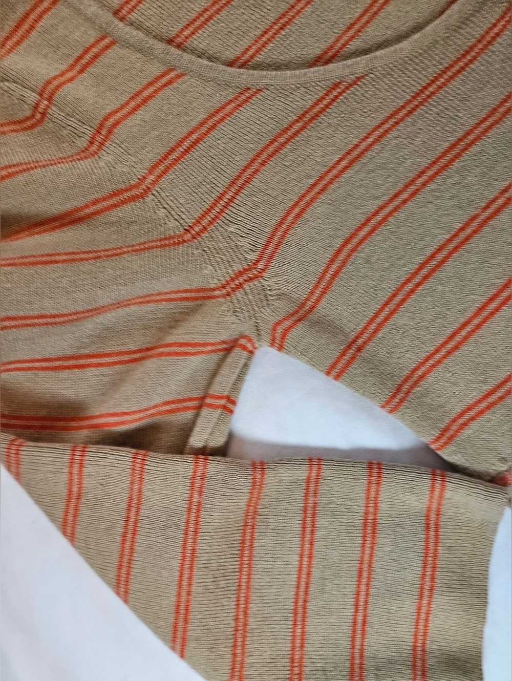 Anthropologie Womens Tan And Orange Striped Elodie Sweater Dress Size Small - Picture 6 of 15